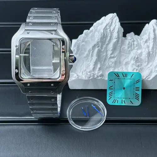 38mm Square Watch Case 316L Steel Strap Watch Repair Modification No Logo 27mm Dial for Sandoz NH36 NH35 NH70 Automatic Movement - Image 4