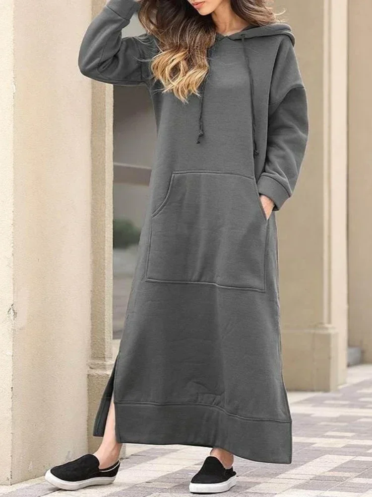 Turkey Hooded Tracksuit Maxi Dress Women Muslim Arab Striped Jogging Sports Long Dress Walk Wear Musulman Islamic Clothing 4XL
