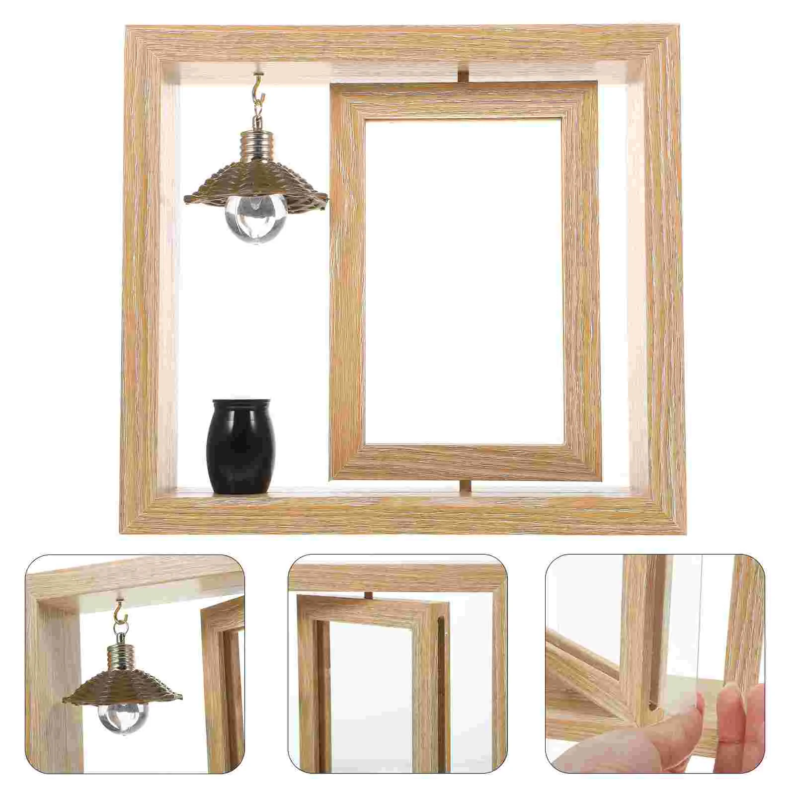 

of Wooden Memorial Photo Frame Desktop Pet Photo Frame Cat Dog Families Memorial Picture Frame with Small Urn for Ashes