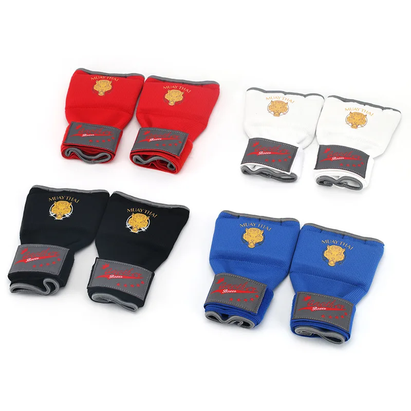 Gel Boxing Hand Wrap Gloves Adjustable Half Finger Gloves for Boxing Muay Thai MMA Kickboxing Martial Arts Hand Protective Gear
