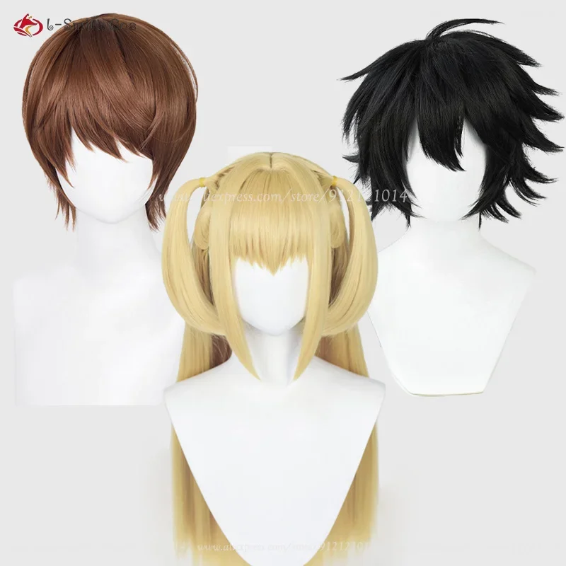 

Anime Misa Amane L.Lawliet Yagami Light L Cosplay Wig Heat Resistant Synthetic Hair MisaMisa L Halloween Cosplay Wigs + Wig Cap