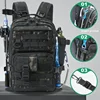 1000D Nylon Waterproof Fishing Backpack Fishing Tackle Storage Bag Double Shoulder Sling Bag for Outdoor Fishing Hunting Hiking 4