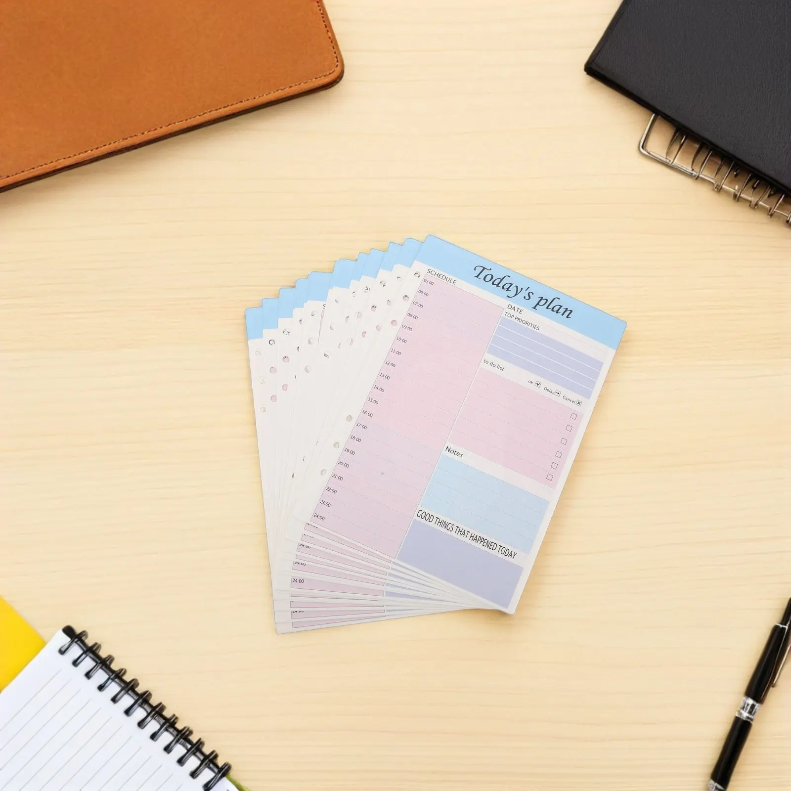 2권의 책 2026 A5 일일 플래너 노트(월간 달력 포함) 주간 목표 작업 목록 부..