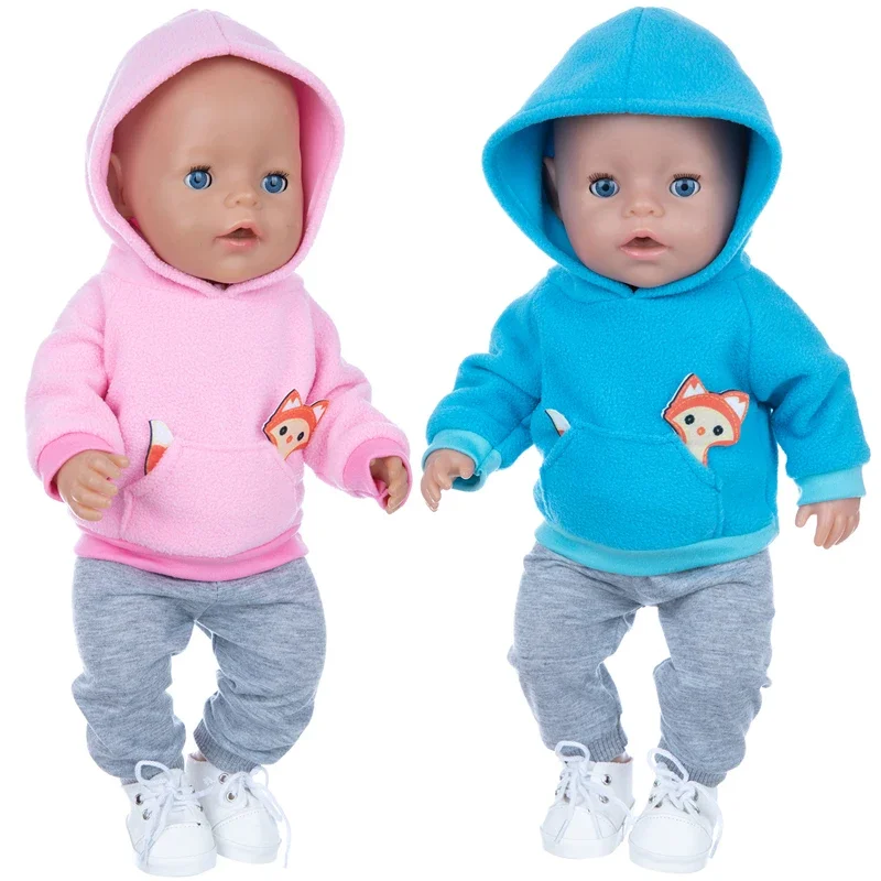 New Born Baby Doll Clothes Hooded Sweater for 18" Girl Doll Jacket Toys Outfits doll clothes,barbie doll clothes