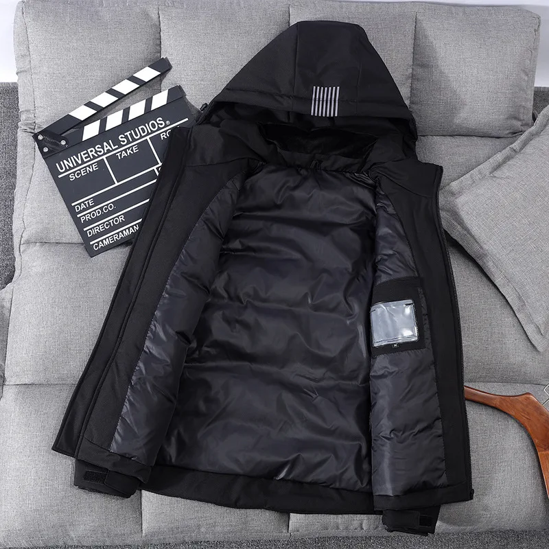 Winter Patchwork Puffer Jacket Men's Thicken Warm Down Jackets 2022 Outdoor Mens Windproof White Duck Down Parka Coat Outfits