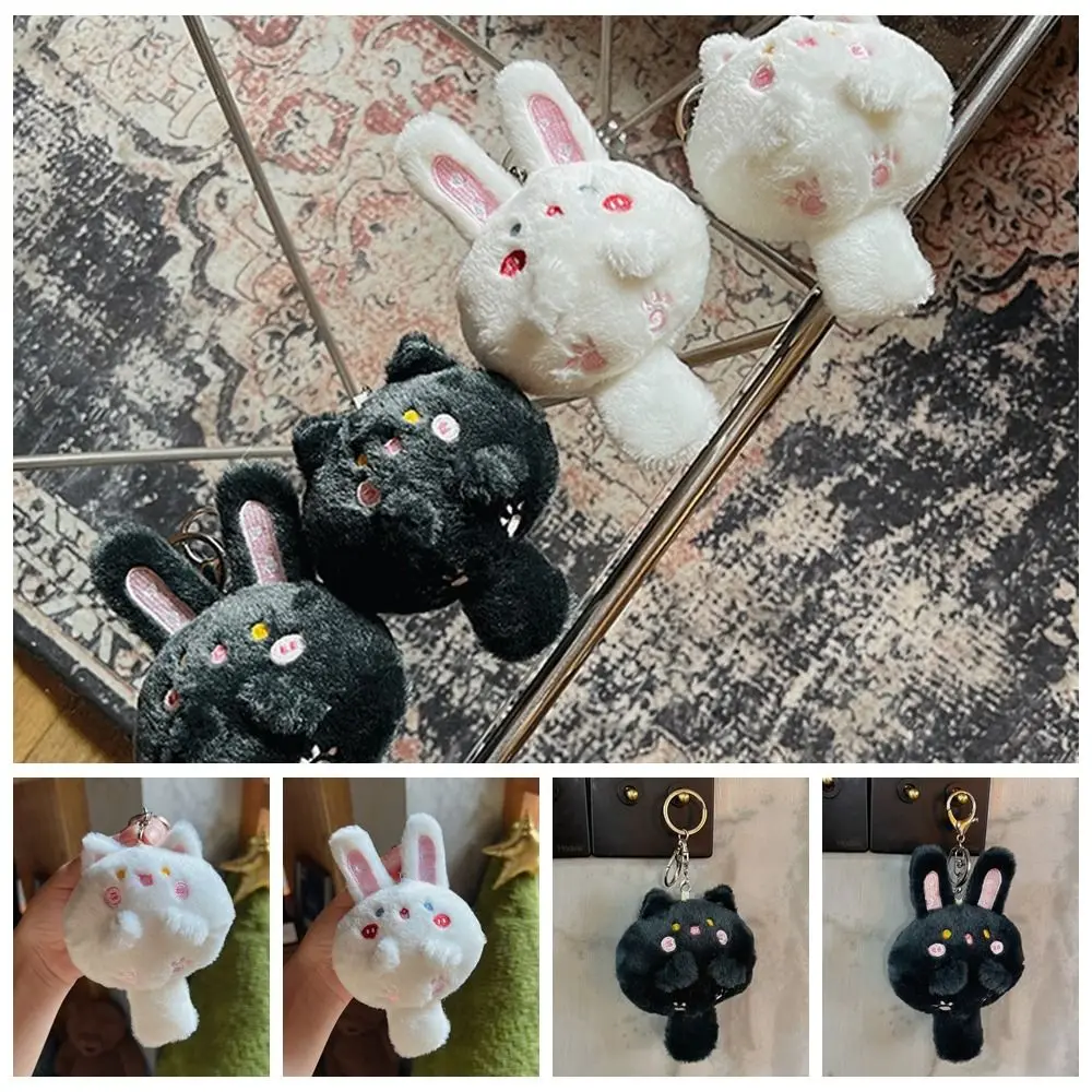 

Key Buckle Cute Rabbit Plush Key Chain Plush Backpack Charms Cartoon Cat Pendant Korean Style Cartoon Cute Expression Keychain