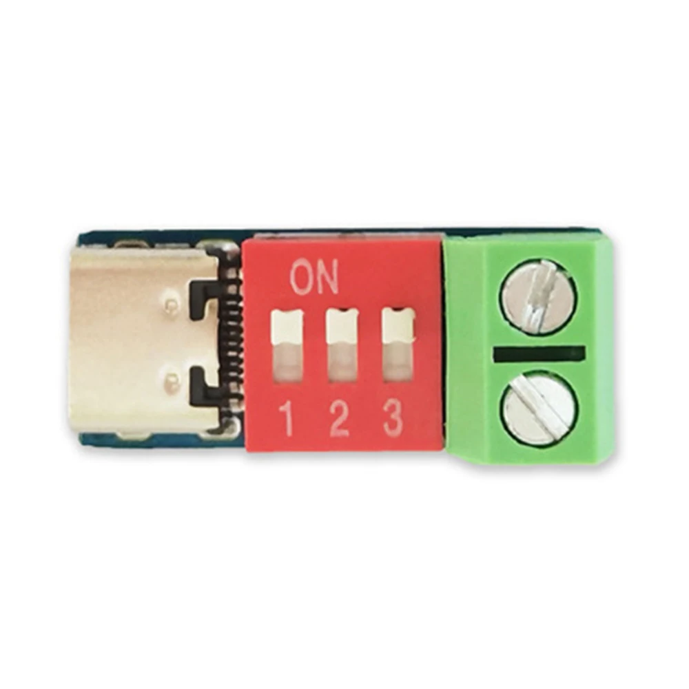 1개 USB-C PDSink PD 디코이 QC PD 고속 충전 테스트 보드 조절 가능한 전압 520V 다이얼 코드 조정