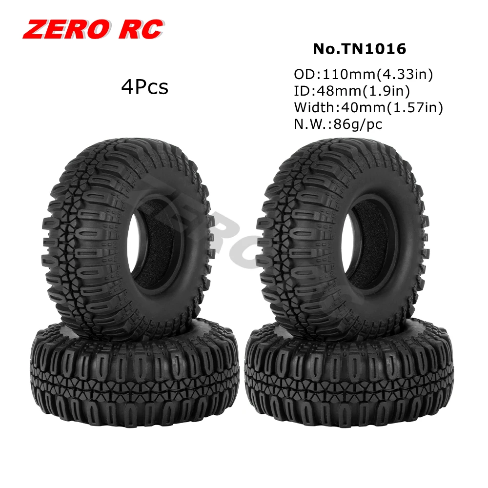 thumbnail image 1 of Neumáticos RC Rock Crawler de 1,9 pulgadas, 110-125 mm, para 1/10 RC4WD D90 D110 AXIAL SCX10 II III CAPRA TRAXXAS TRX-4 TRX-6 RGT, rueda de 1,9", 1 of 5