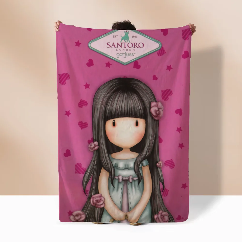 Santoro Gorjuss 니트 담요, 푹신하고 부드러운 담요, 소파 장식, 마이크로 화이버 침구, 홈 인테리어, 비치 타올, 무릎 낮잠