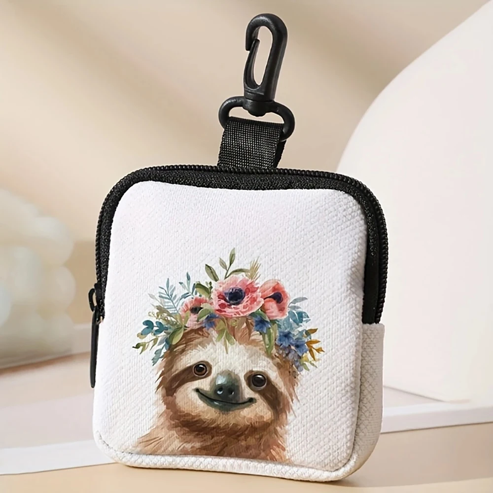 1pc，Koala pattern large capacity coin wallet, digital printed coin wallet, storage bag, are ideal choices for gifts
