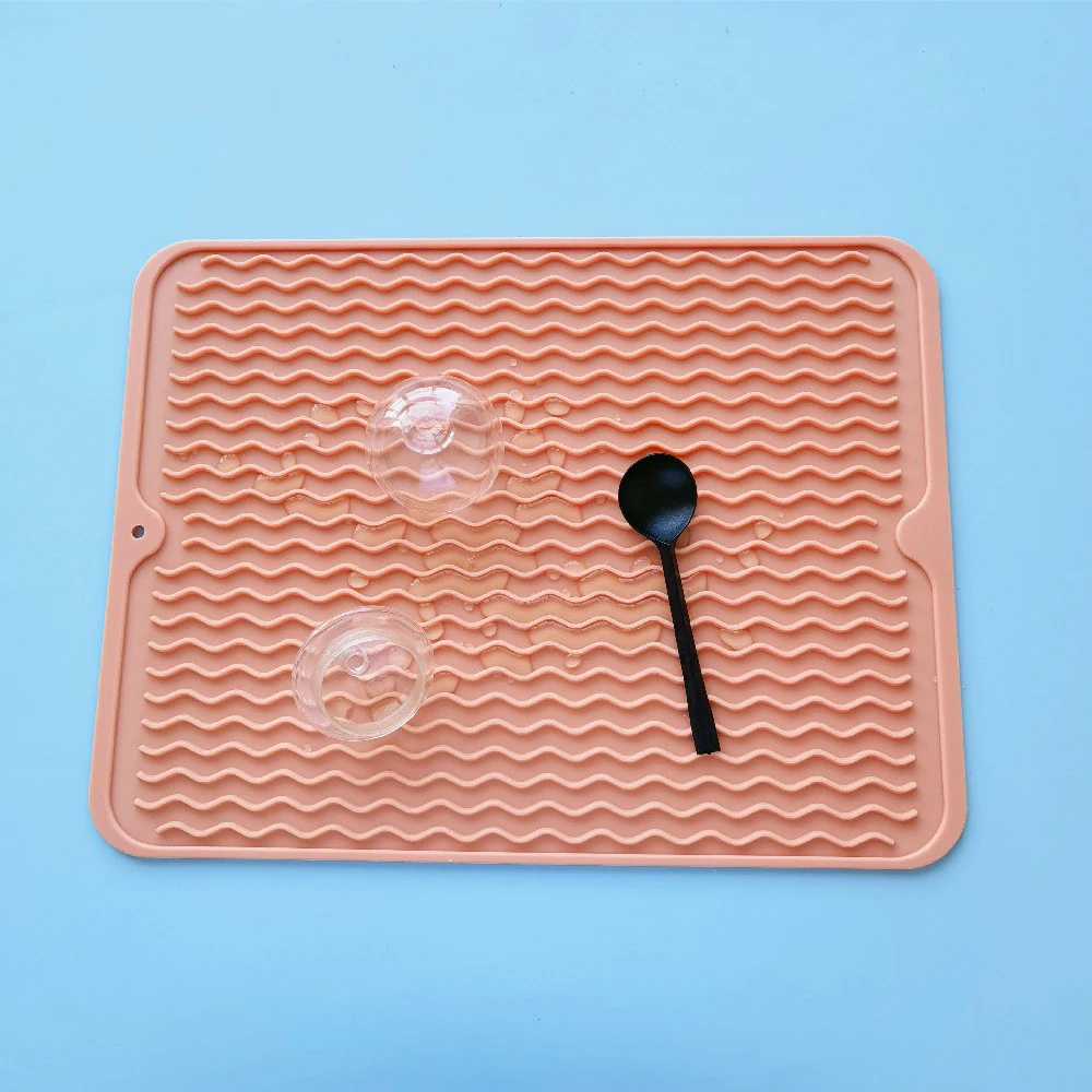 Foldable Insulated Soft Rubber Dishes Protector Sink Mat Table Kitchen