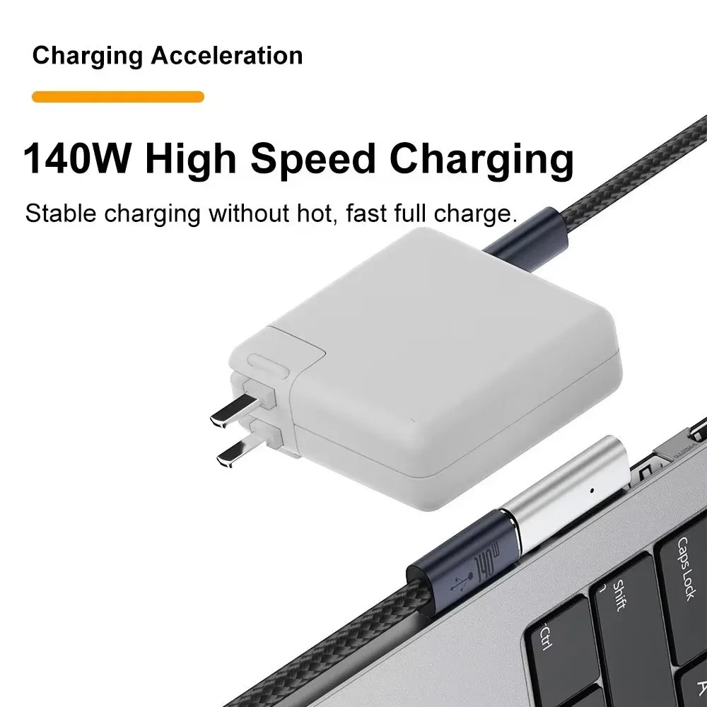 Zinc Alloy Type-C Female to Magnetic USB-C PD 140W Fast Charging Adapter Connector