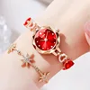 UTHAI L92 Women's Watch Brand Advanced Fashion Light Luxury Crystal Inlaid Diamond Waterproof Female Quartz Watches Clock 1