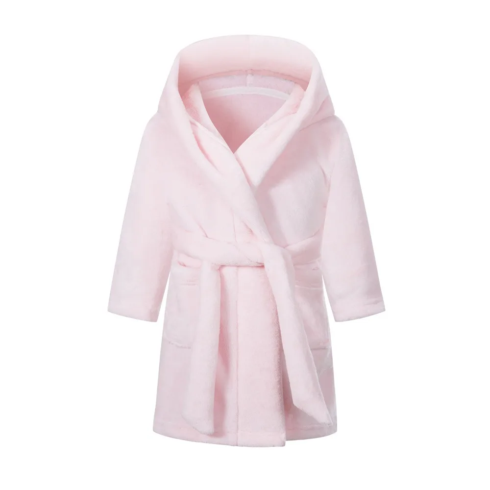 Autumn Winter Bathrobe Kids Sleepwear Robe Children Bath Robe Warm Soft Pajamas Girls Boys Teenage Flannel 2-14 Years kids bathrobe