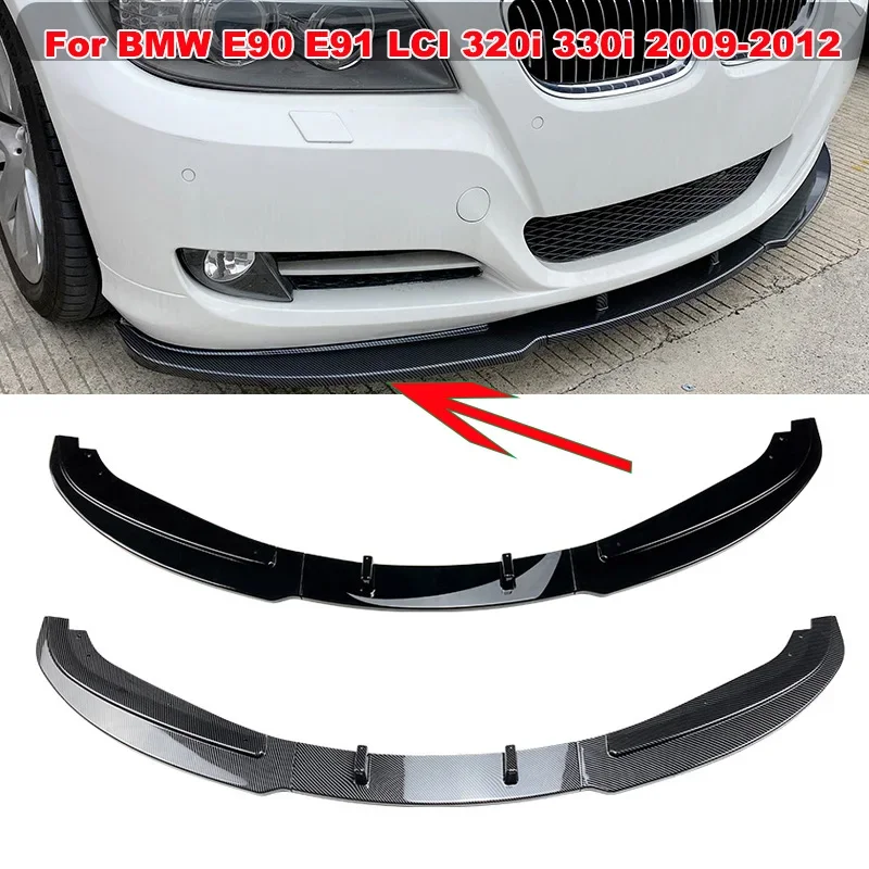 Paraurti anteriore Lip Guards Cover Body Kit Spoiler Side Splitter deflettore per BMW E90 E91 LCI 320i 330i 2009-2012 accessori auto