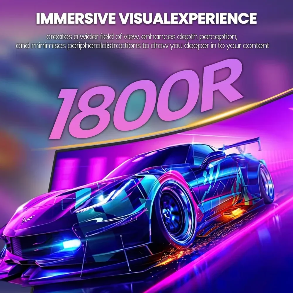 27 Inch Curved Gaming Monitor,Full HD(1920x1080P) VA Panel 1800R 240Hz Refresh Rate Computer Monitor with Blue Light Filter
