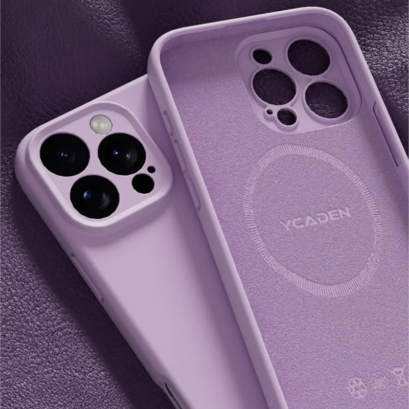 Premium Liquid Silicone Magnetic Case - Ultra Soft Shockproof Matte Candy Cover