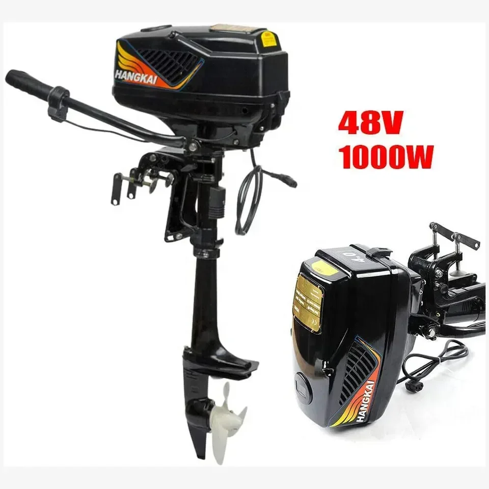New Popular HANGKAI 4HP 48V DC 1000W Brushless Electric Boat Engine Outboard Motors