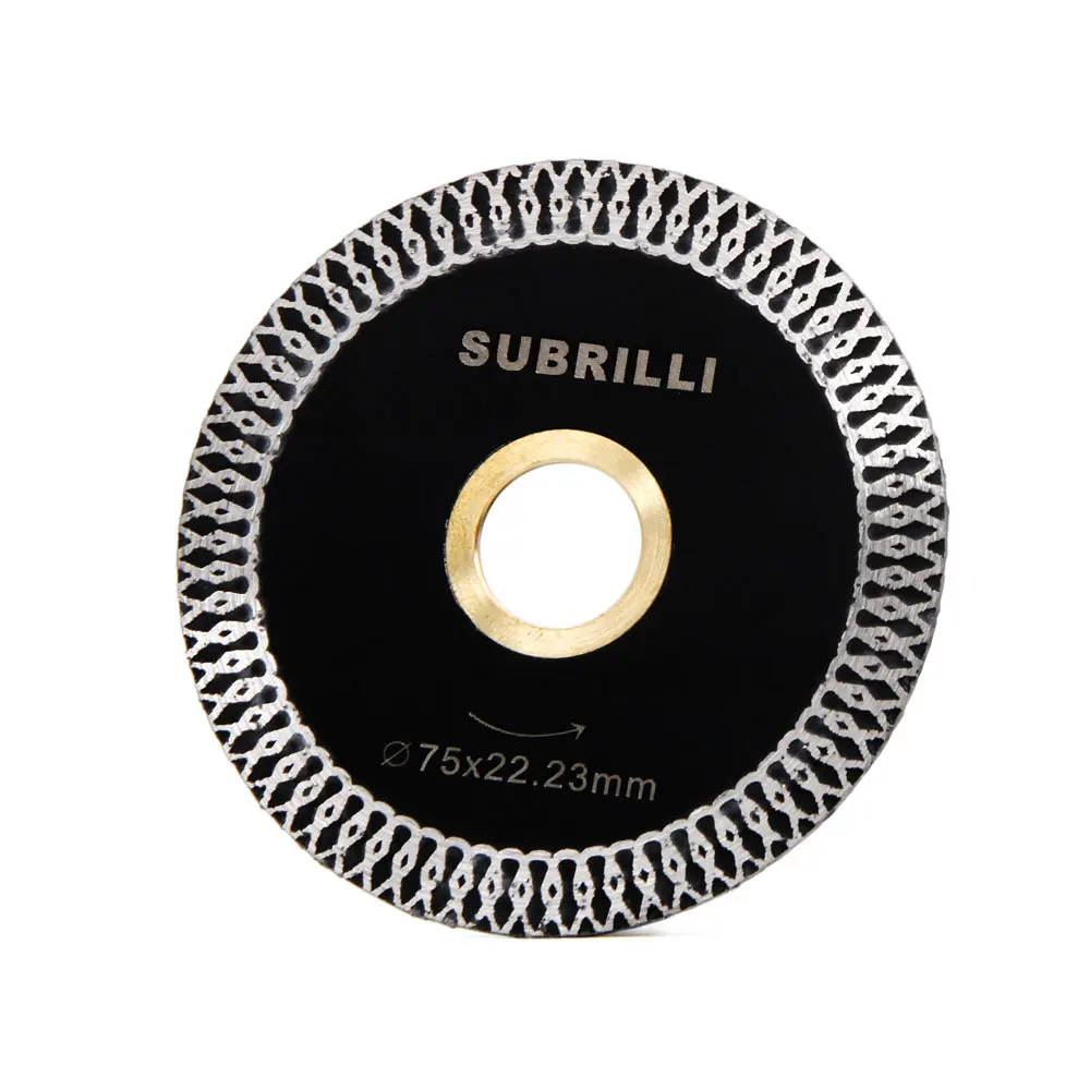 

1pc 3inch Diamond Saw Blade Hot Pressed Sintered Mesh Turbo Cutting Disc For Tile Porcelain Granite Marble Concrete