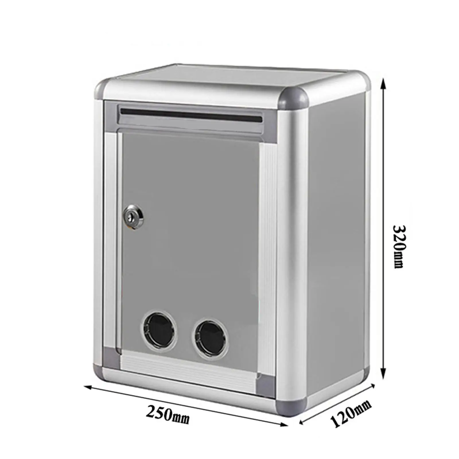 Locking Wall Mounted Mailbox Collection Box Durable Postbox Lockable Mailbox