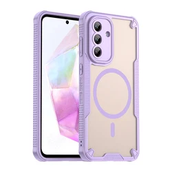 Magnetic Luxury Matte Translucent Armor Shockproof Phone Case with Magsafe Wireless Charging - Galaxy A37 (PURPLE)