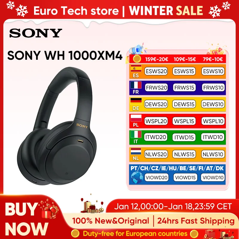 Słuchawki SONY WH-1000XM4 z EU za $228.96 / ~847zł
