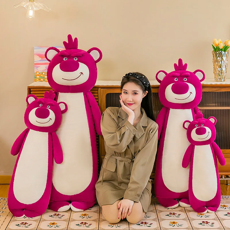 

In Stock Disney Pixar Toy Story 3 Strawberry Bear Lotso Doll Stuffed Plush Toy Sofa Pillow House Decoration Girl Christmas Gifts