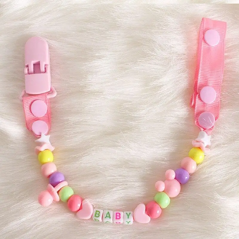 Newborns Baby Pacifier Clips Antilost Chain Toys Baby Dummy Pacifiers