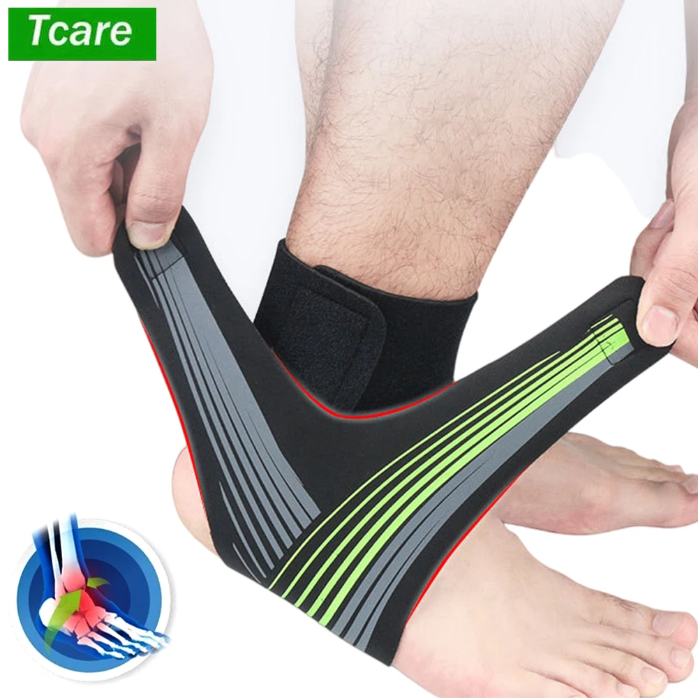 Tcare tobillera de compresión ajustable, contra el dolor, alivio del dolor para cepas, artritis, esguince, tendones rasgados tobillo|Abrazaderas y soportes| - AliExpress