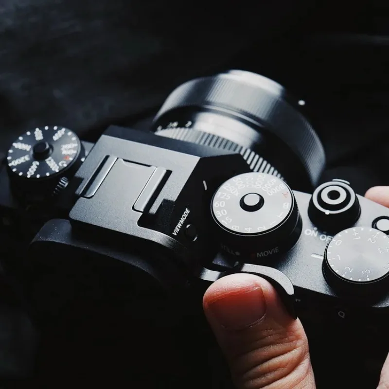 Nero Thumb Up Thumb Rest Thumb Grip Con Adesivo In Vera Pelle Per Fuji Xt4 X T4 Fujifilm X-T4