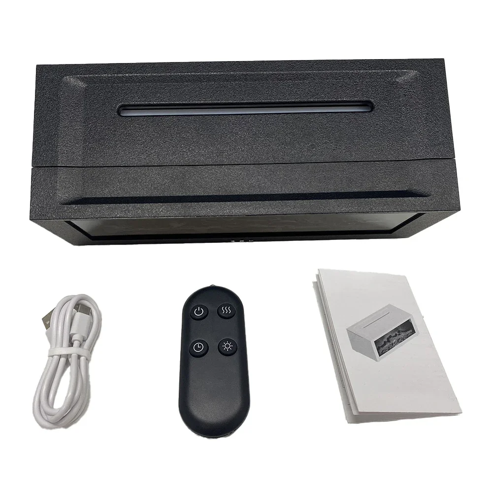 Electric Fireplace Ethanol Fireplace Accessories 3D Flame Fireplace Aroma Diffuser Water Mist Fireplace Humidifier With Remote Control APP Interior Decoration Steam