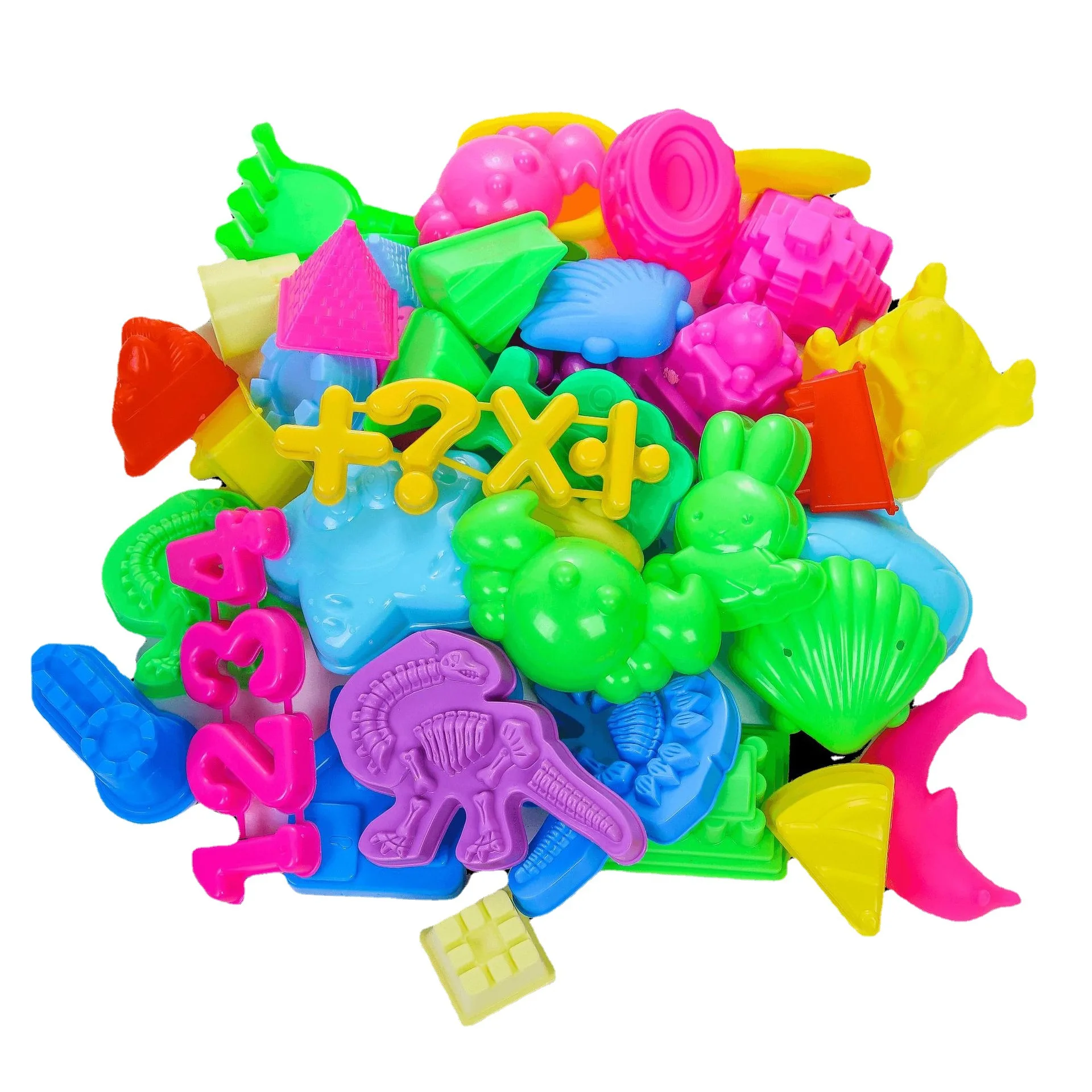 7Pcs Random Color Toys Bucket Shovel Rake Water Tools Bag O Bones Beach