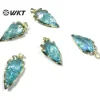 WT-P1776 WKT 2023 Trendy Style Simple Design Natural Aqua Raw Crystal Quartz Pendants Blue Jewelry Grand Wedding ACC 1