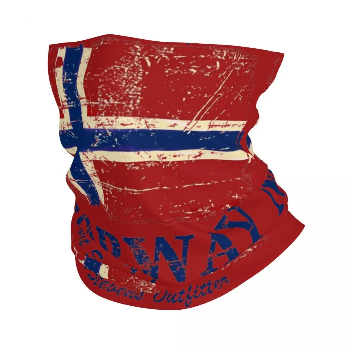 

Norway Flag Vintage Look Bandana Neck Gaiter Mask Scarf Multifunctional Cycling Scarf Hiking for Men Women Adult All Season