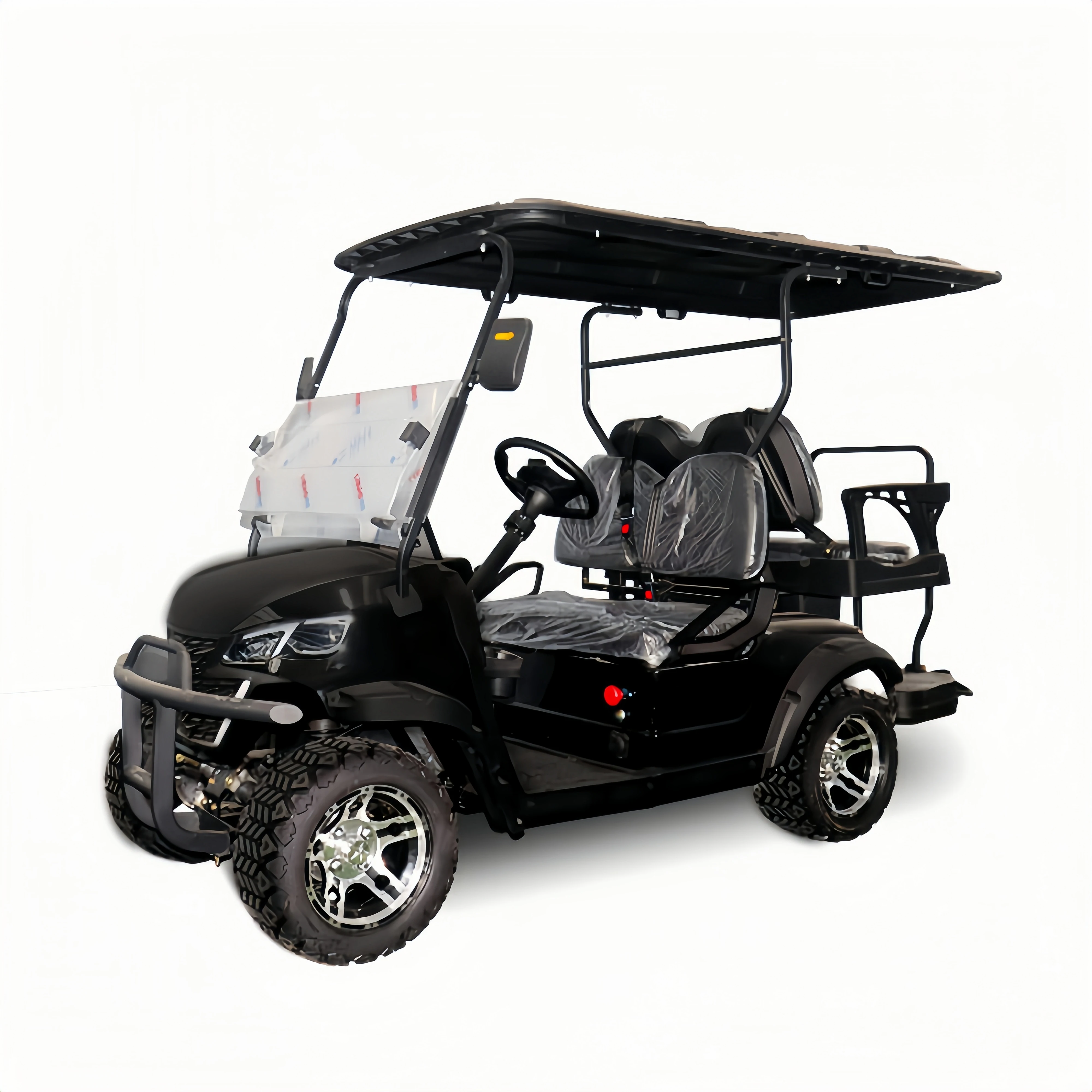 Chinese 2 4 6 Seater Steel Golf cart with electric power Use for resort sightseeing pick-up car Golf buggy