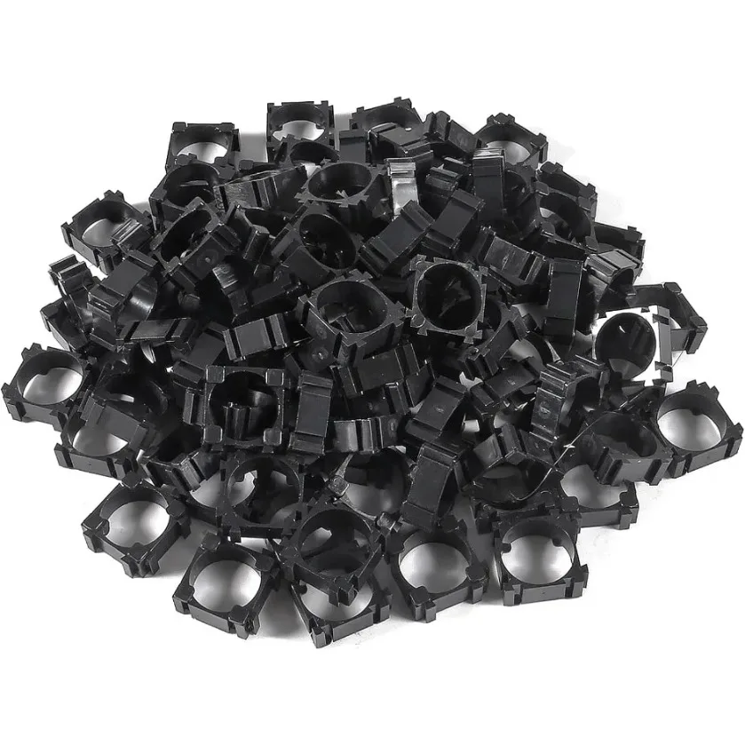 100Pcs 18650 리튬 배터리 홀더 플라스틱 배터리 팩 브래킷 원통형 셀 배터리 스탠드 셀 스페이서 DIY 고정 배터리용