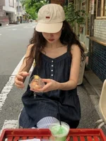 Korean Sle ort Denim Overalls Women's Faionable Summer Dr Vest Dr No Brand Commute Sle 00% Other Material - Image 4