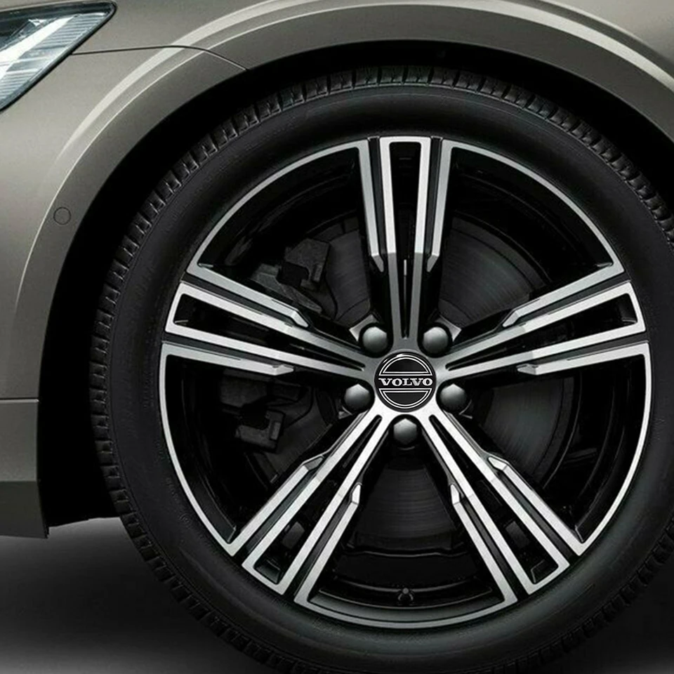 4 stuks 56/60 mm Wielnaafdopjes Vervangend Embleem Voor Volvo Rdesign