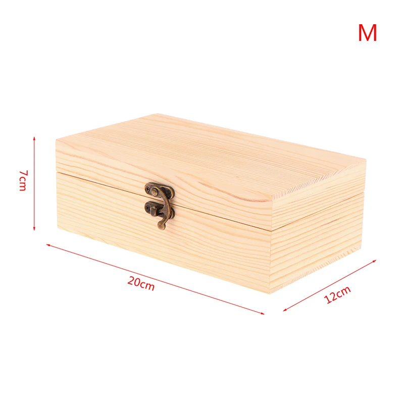 Enhanced Wooden Rectangular Storage Box Organizer with Lock - Dust-Proof Jewelry Case