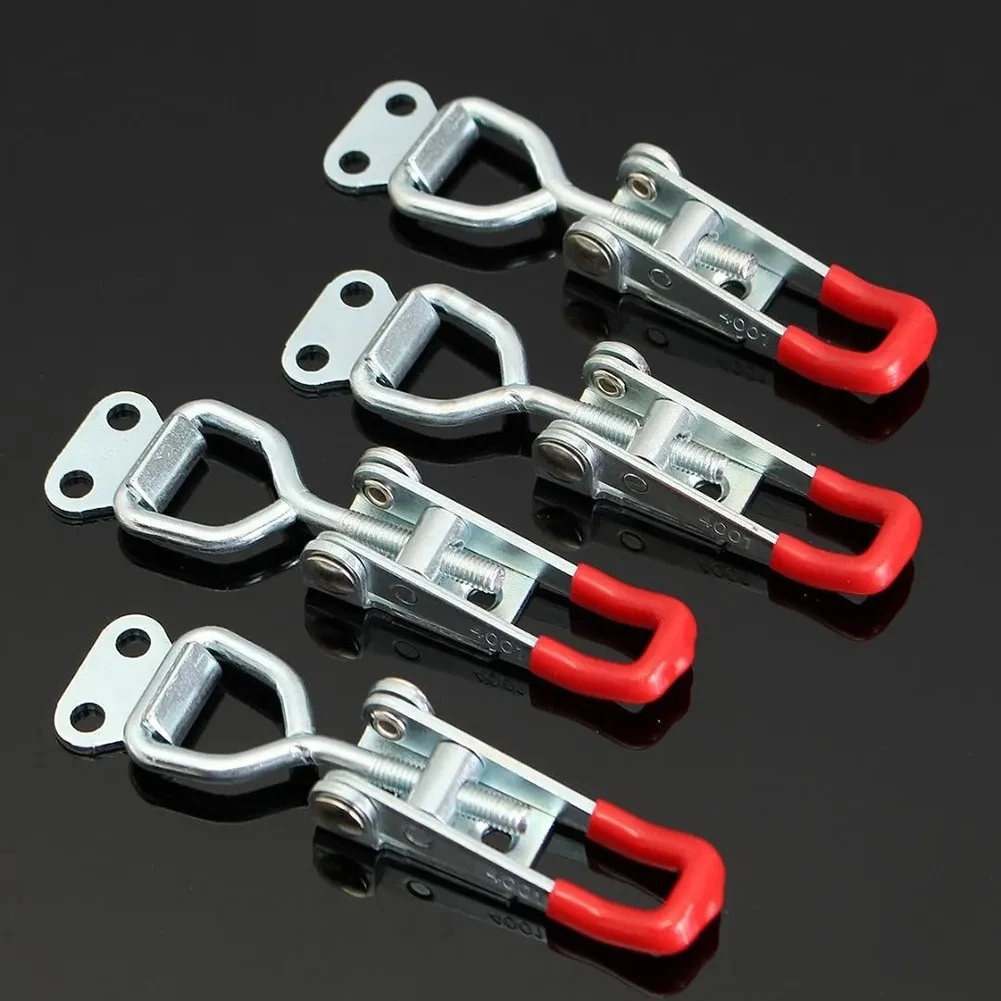 2/4PCS Heavy Iron Adjustable Buckle Lock Clamp Box Buckle Clamp Door Bolt Type Quick Accessory Horizontal buckle clamp