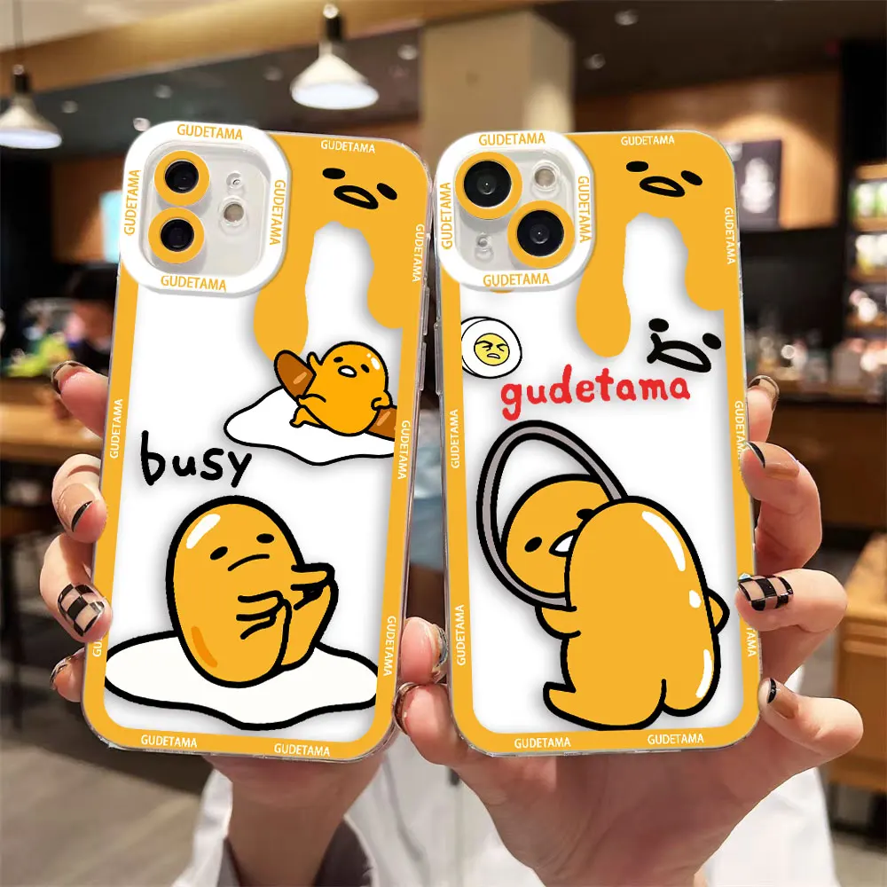 Fashion Hot G-Gudetama Egg Cover Angel Eyes Clear Phone Case For