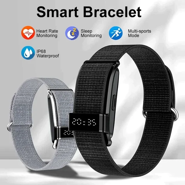 New Sport Fitness Tracker Time Display GPS Smart Bracelet Health Monitoring Pedometer Call Reminder Waterproof Smart Wristband