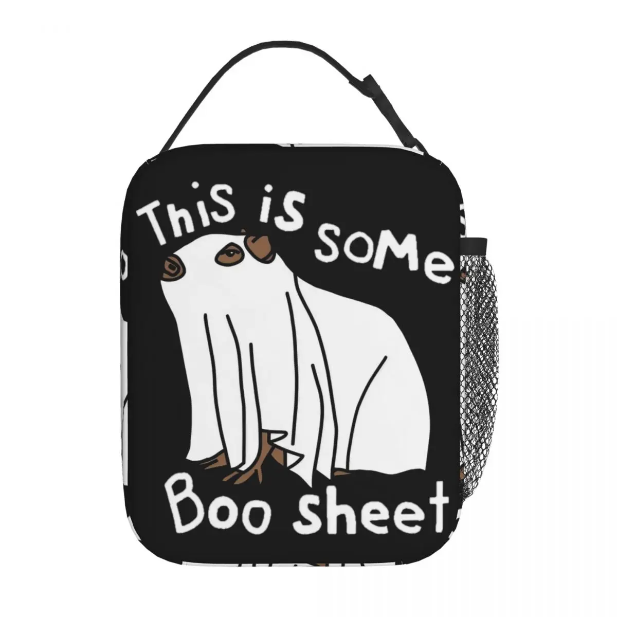 thumbnail image 1 of Bolsas de almuerzo con aislamiento de capibara para Halloween, recipientes para alimentos con animales divertidos, enfriadores térmicos portátiles, loncheras para picnic, 1 of 4