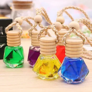 7ml Auto Bottiglie Appese Profumo Aromaterapia Riutilizzabile Deodorante Diffusore Olio Bottiglia di Fragranza Veicolo Auto Sapper Ciondolo
