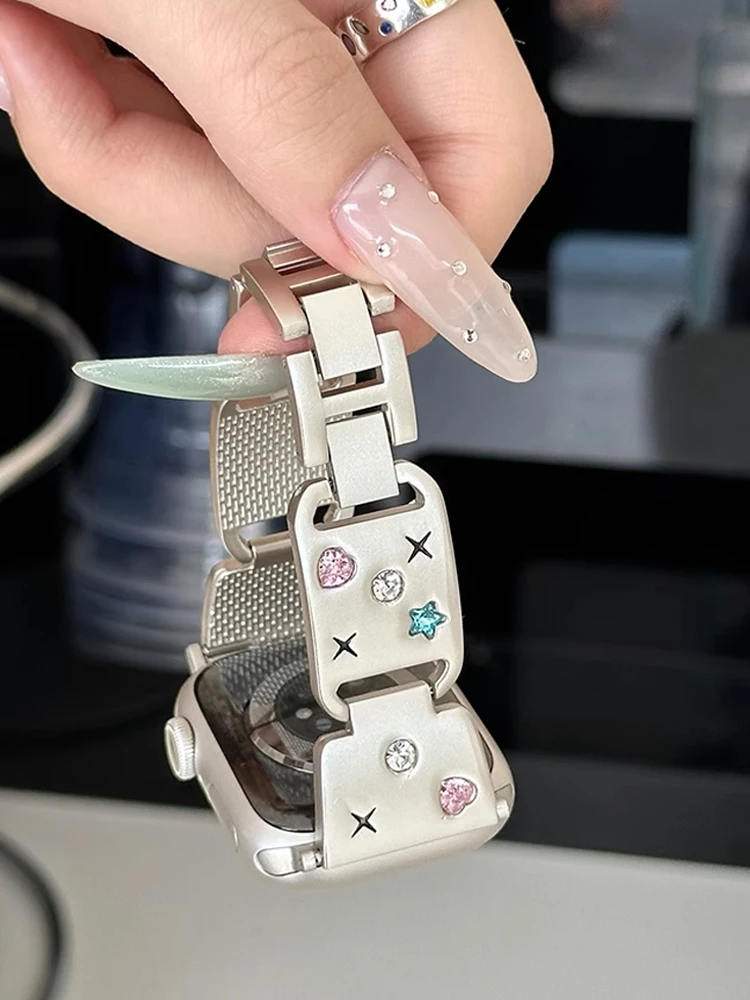 Luxury Heart Diamond Band for Apple Watch - Love Metal Strap