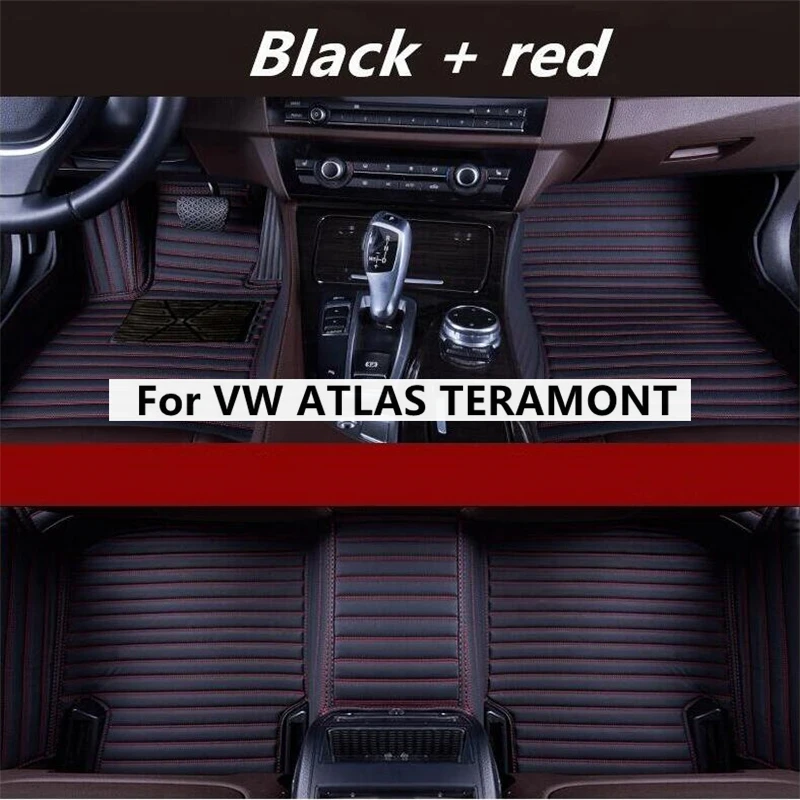 

Transverse grain Custom Car Floor Mats For VW ATLAS TERAMONT Auto Accessories Foot Carpet