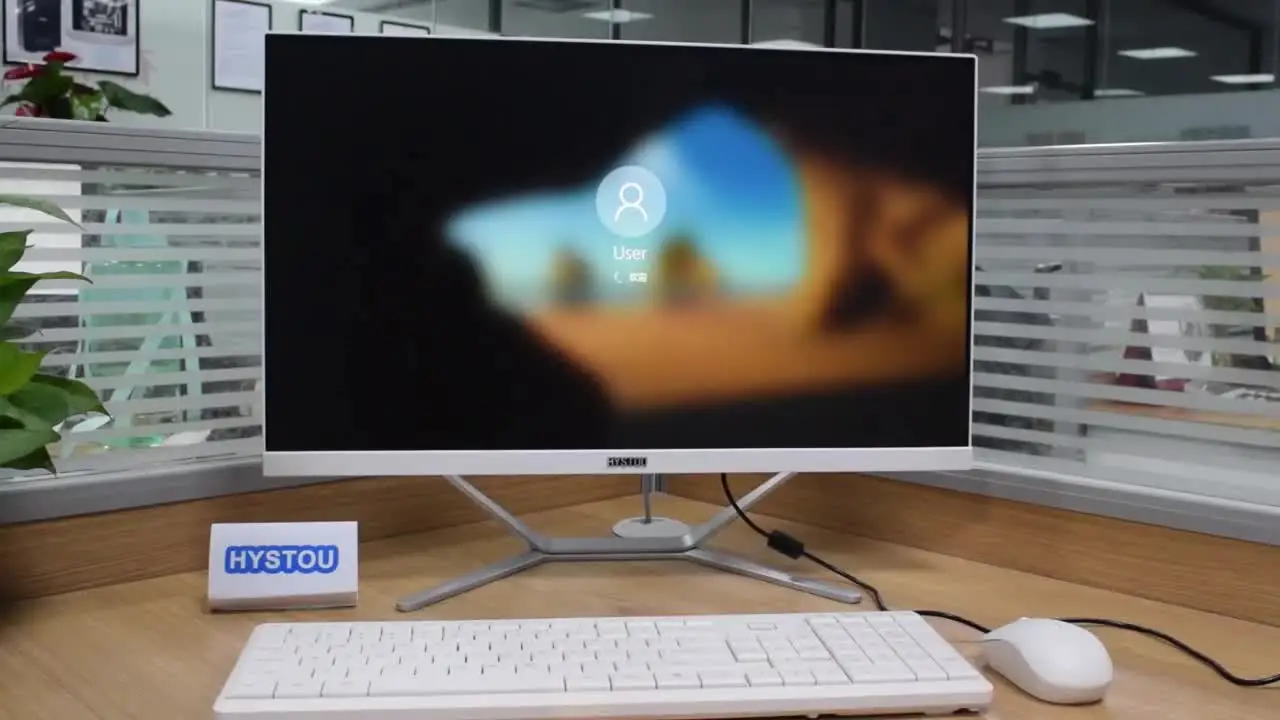 Factory Price HYSTOU Monoblock Desktop All in One PC Computer 23.8 Inch Monitor Intel Core i5 i7 for Gaming Office