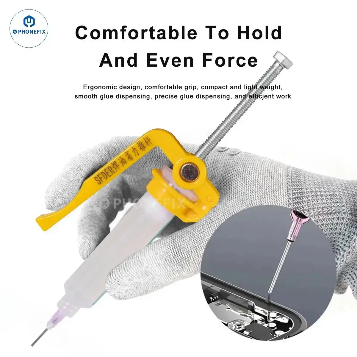 Manual Glue Solder Paste Dispenser Extruder Booster for 5CC Syringe Welding Oil UV Glue Flux Structural Adhesive