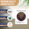 Coloured Cow Theme Wooden Puzzle, Uniquely Irregular Animal Shaped Toys, Creative Handmade Decorations, Holiday Gifts Home Decor 4