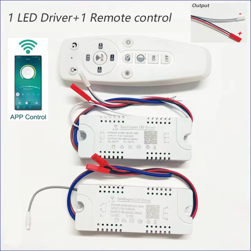 2.4G Intelligent LED Driver +Remote Control Power Supply Dimming ColorChangeable Transformer